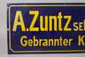 Emailleschild Zuntz Kaffee