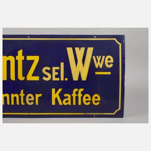 Emailleschild Zuntz Kaffee