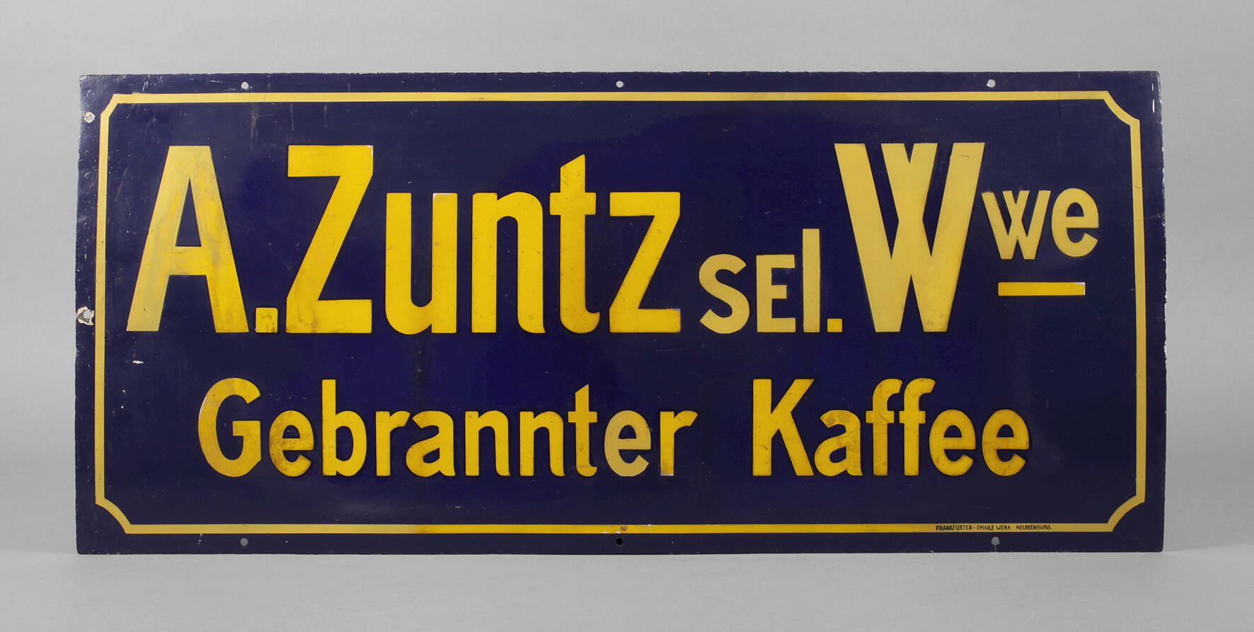 Emailleschild Zuntz Kaffee