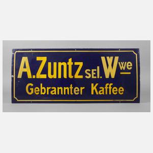 Emailleschild Zuntz Kaffee