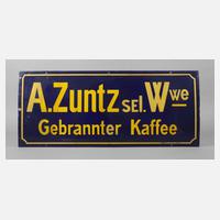 Emailleschild Zuntz Kaffee111