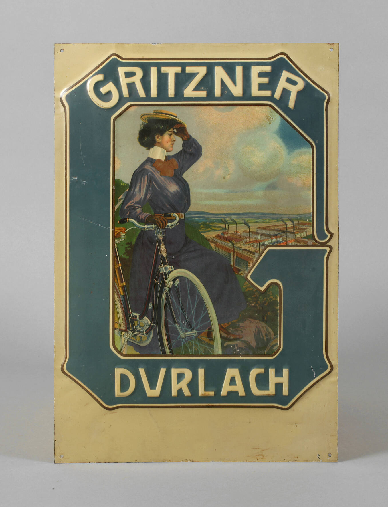 Werbeschild für Gritzner Fahrräder