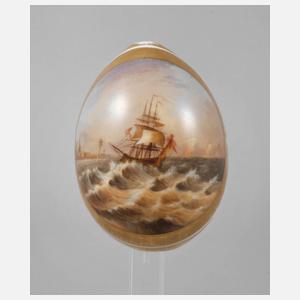 Großes Osterei mit Marinemalerei
