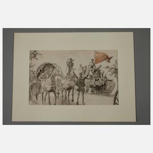 Drei Tuschezeichnungen