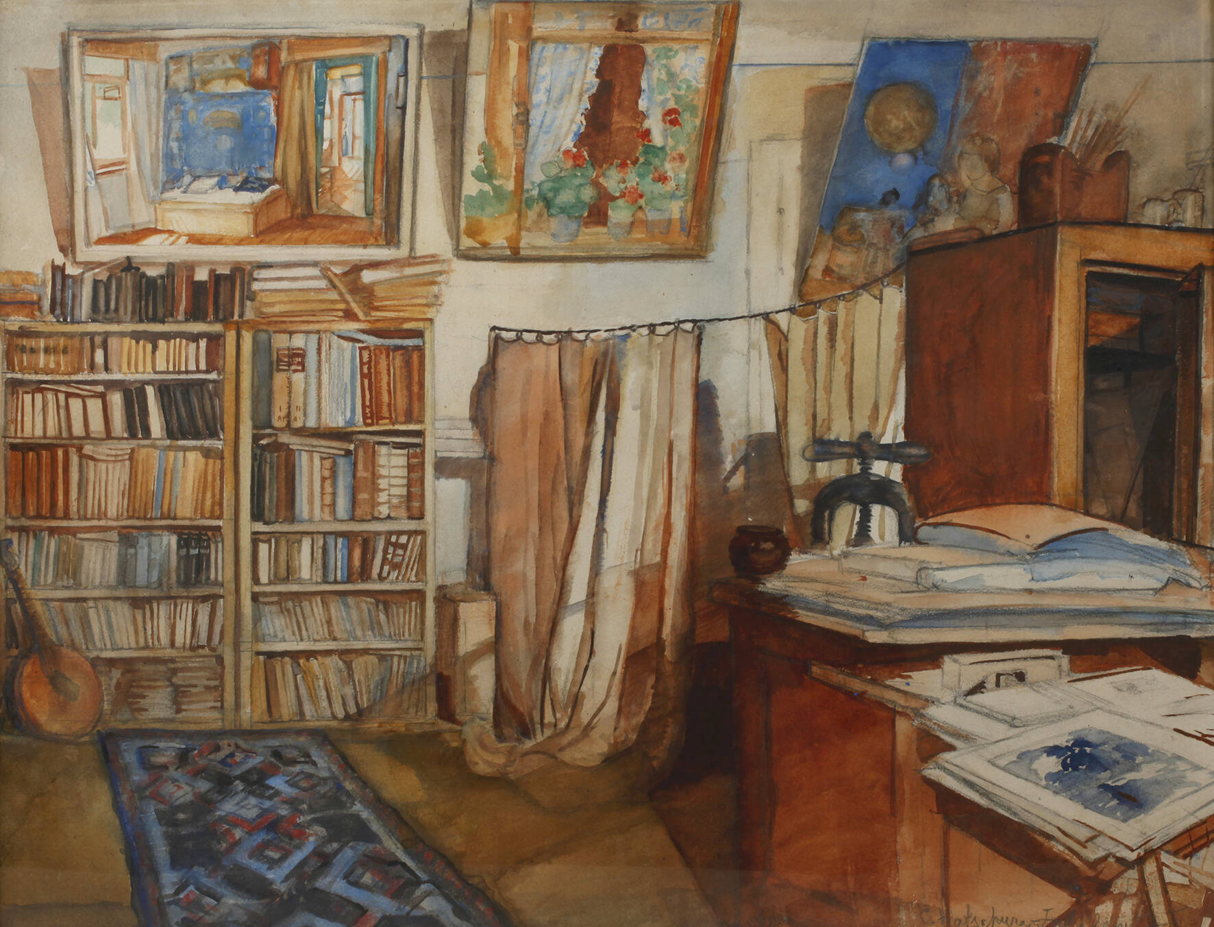 K. Katschina-Falileewa, Arbeitszimmer von Falileff