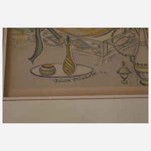 Fünf asiatische Papierarbeiten