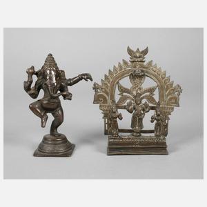 Zwei Bronzen Indien