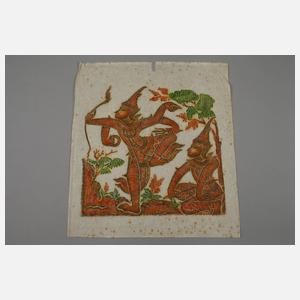 Farbige Steinabreibung