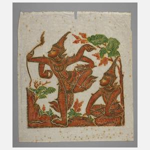 Farbige Steinabreibung