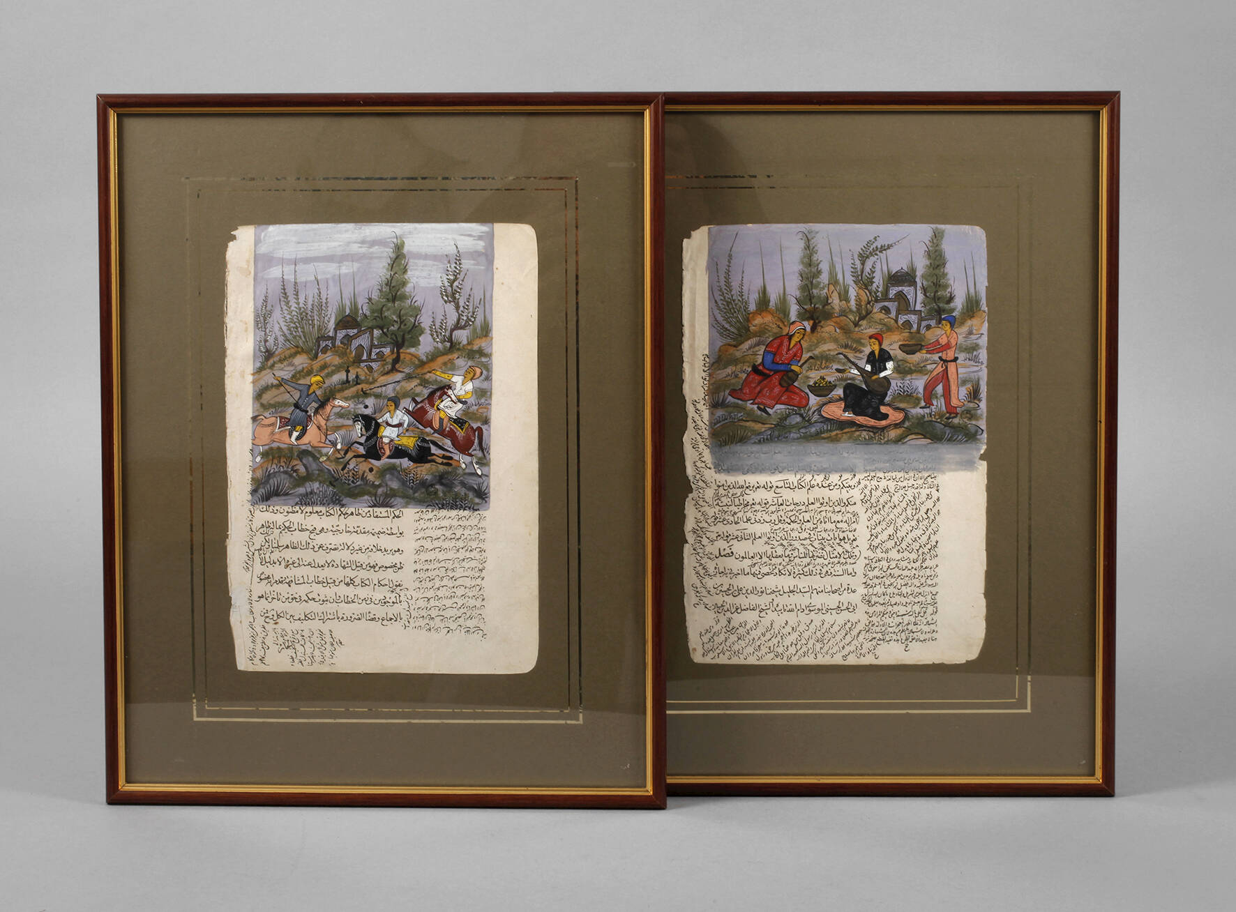Zwei persische Buchmalereien