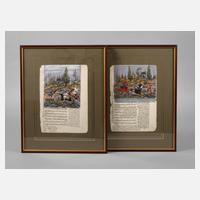 Zwei persische Buchmalereien111