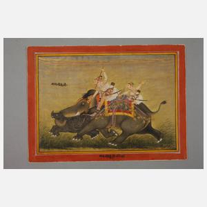 Zwei indopersische Miniaturmalereien