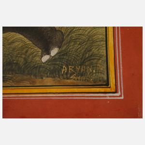 Zwei indopersische Miniaturmalereien