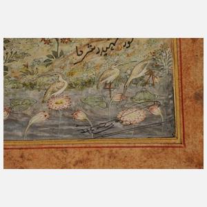 Zwei indopersische Miniaturmalereien