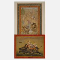 Zwei indopersische Miniaturmalereien111