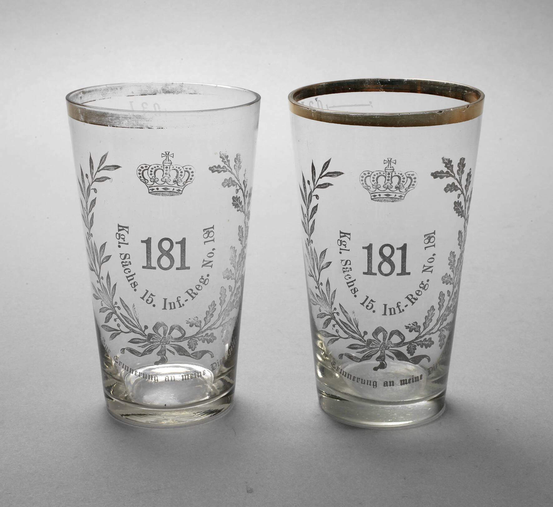 Reservistengläser 181. Inf. Reg. Sachsen