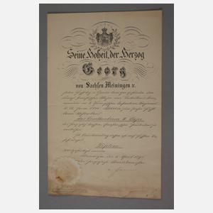 Verleihungsdiplom zum Komturkreuz II. Klasse