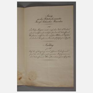 Verleihungsdiplom zum Komturkreuz II. Klasse