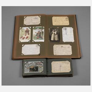 Zwei Ansichtskartenalben Feldpost