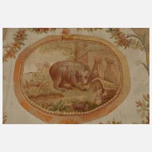 Paar kleine Tapisserien mit Pastorale