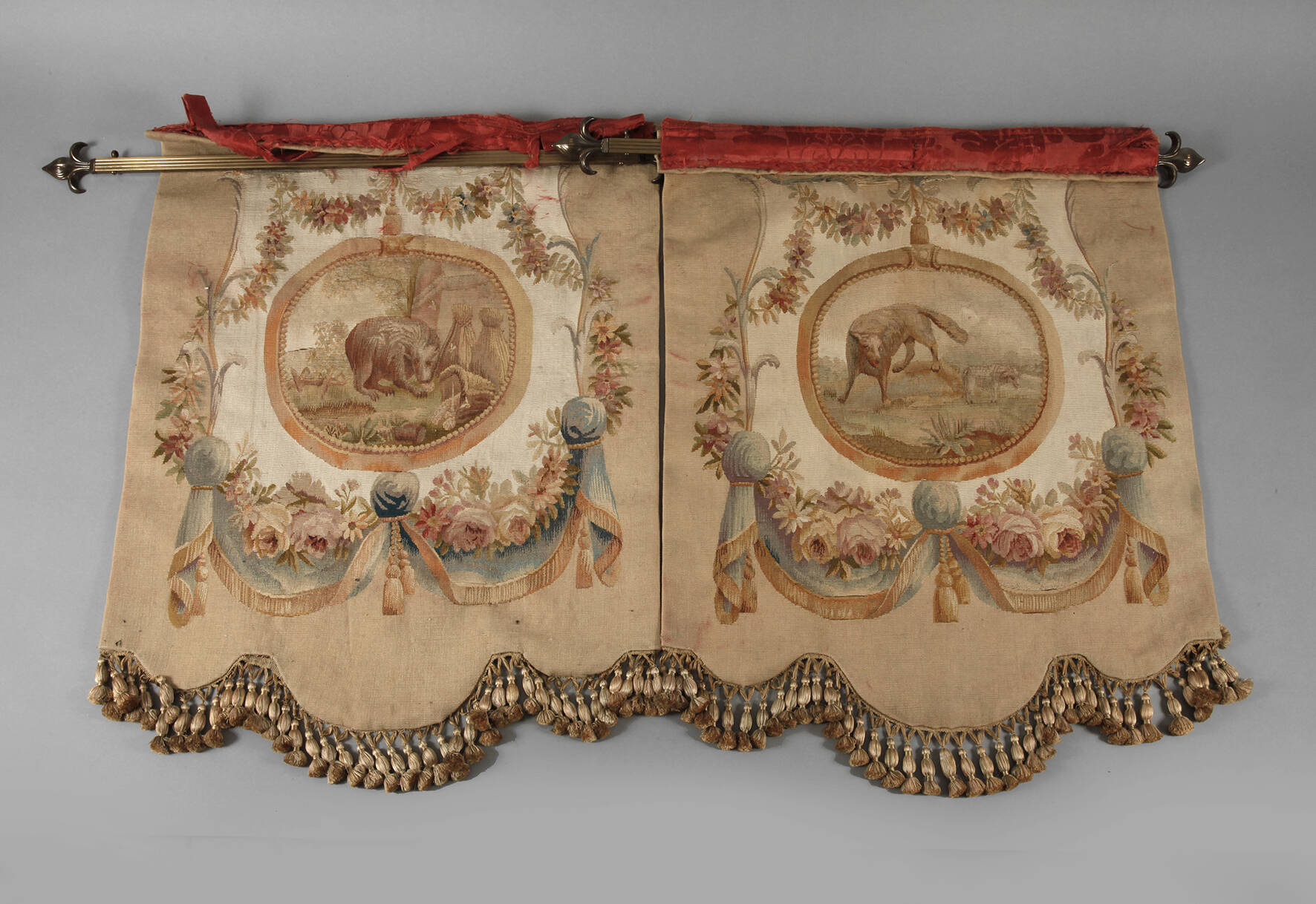 Paar kleine Tapisserien mit Pastorale