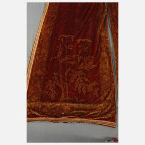 Paar Samtvorhänge Jugendstil