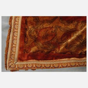 Paar Samtvorhänge Jugendstil