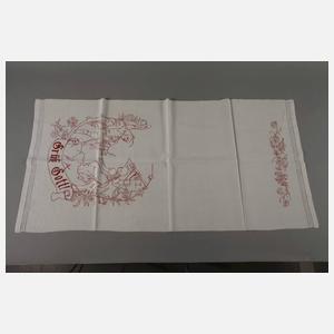 Zwei gestickte Überhandtücher aus Adelsbesitz