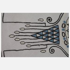 Gestickte Tischdecke Jugendstil