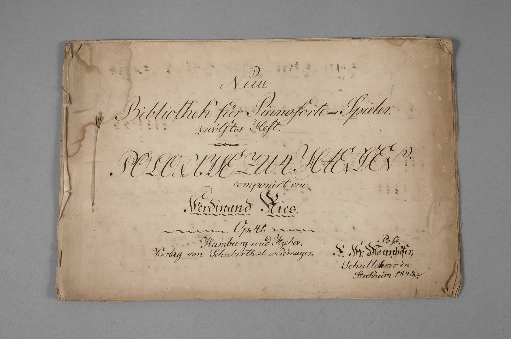 Notenabschrift nach Ferdinand Ries