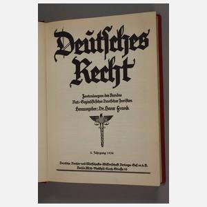 Vier Jahrgänge Zeitschrift Deutsches Recht