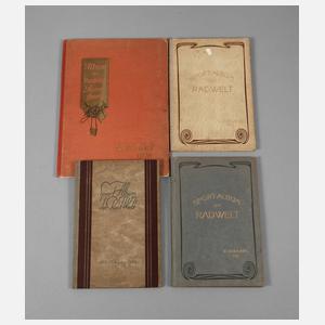 Vier Bände Radrennen