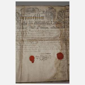 Brief der Obermeister und Meister der Rotgerber