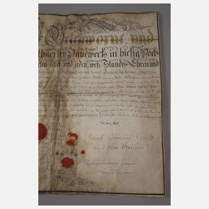 Brief der Obermeister und Meister der Rotgerber