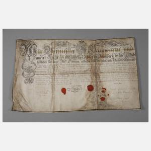 Brief der Obermeister und Meister der Rotgerber