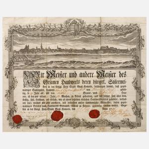 Gesellenbrief von 1798