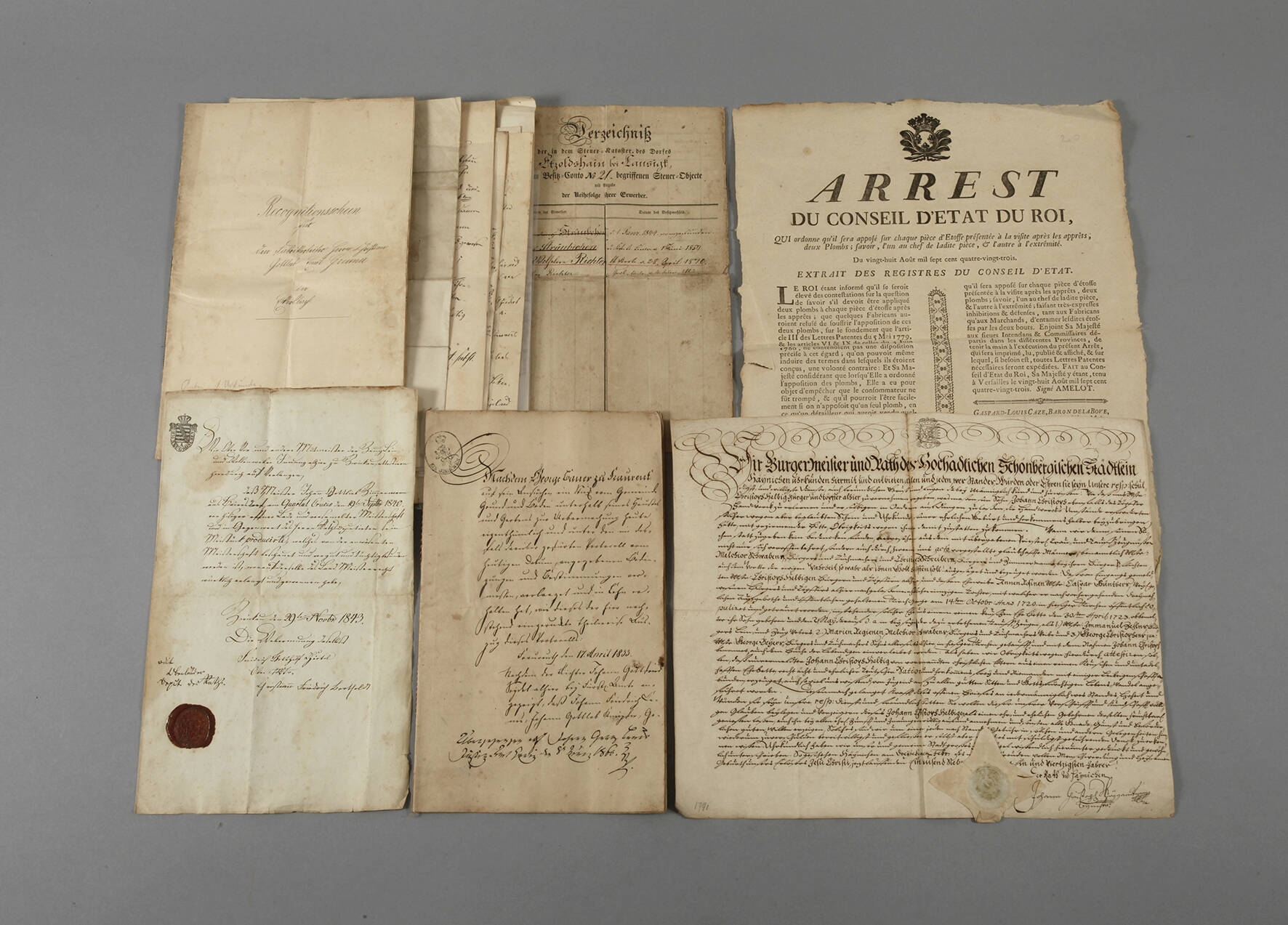 Konvolut historische Dokumente
