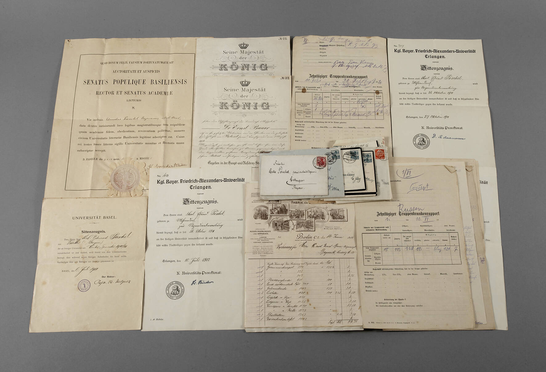 Konvolut historische Dokumente eines Arztes