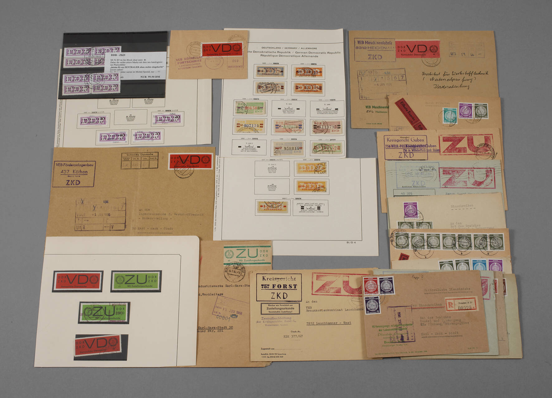 Briefmarken DDR, Zentraler Kurierdienst