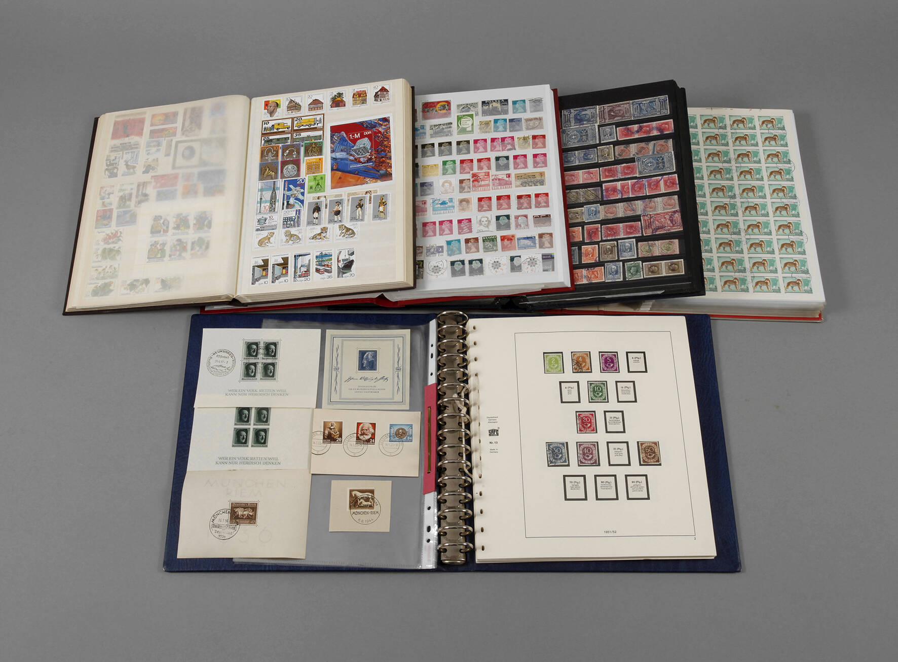 5 Briefmarkenalben