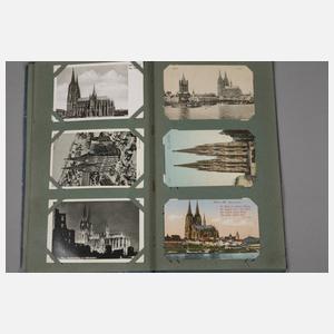 Zwei Ansichtskartenalben Köln, Düsseldorf