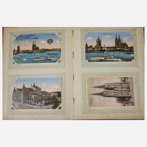 Zwei Ansichtskartenalben Köln, Düsseldorf