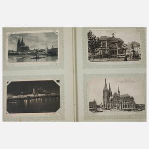 Zwei Ansichtskartenalben Köln, Düsseldorf