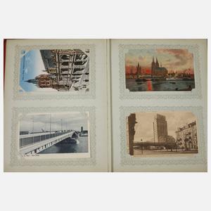 Zwei Ansichtskartenalben Köln, Düsseldorf