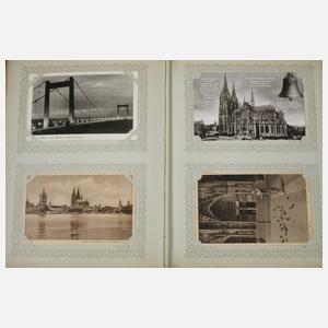 Zwei Ansichtskartenalben Köln, Düsseldorf