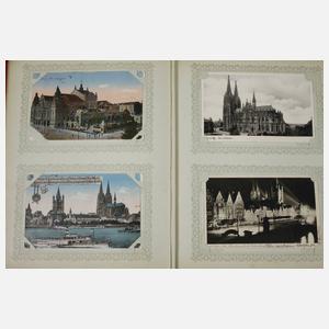 Zwei Ansichtskartenalben Köln, Düsseldorf
