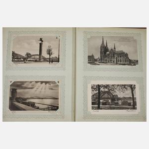 Zwei Ansichtskartenalben Köln, Düsseldorf