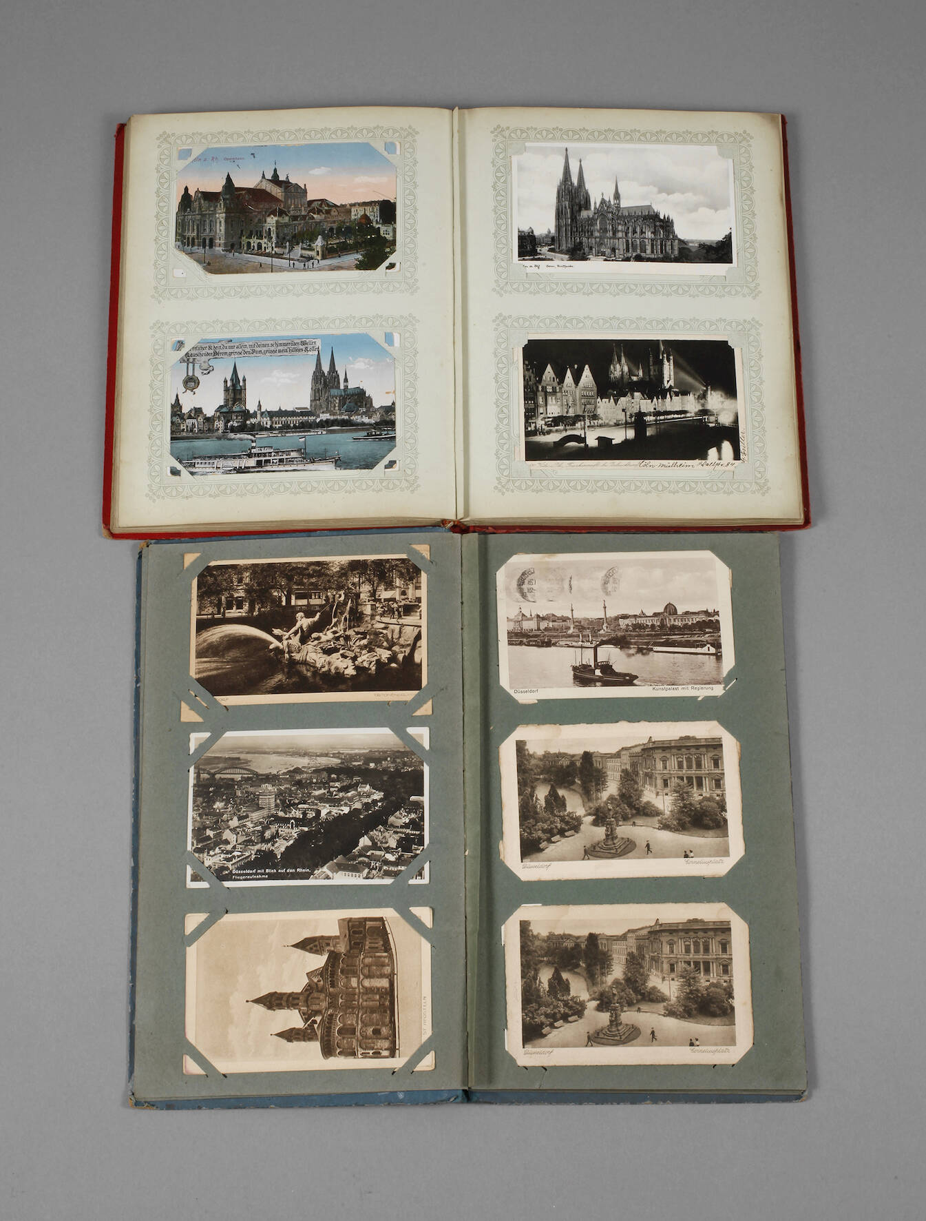 Zwei Ansichtskartenalben Köln, Düsseldorf