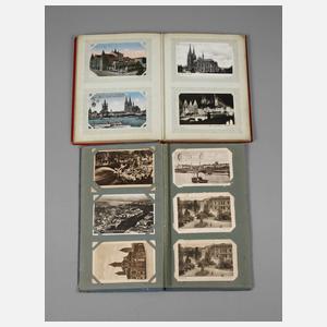 Zwei Ansichtskartenalben Köln, Düsseldorf