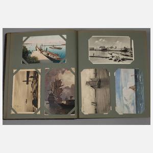 Postkartenalbum Schiffe und Marine